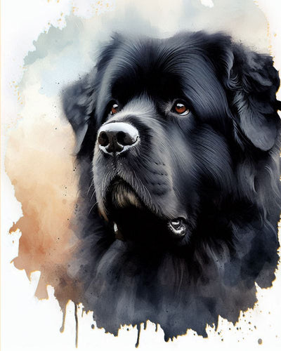 A customized portrait of one your pet: digitally processed photos on a watercolour background!