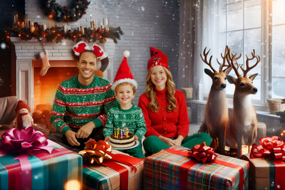 A customize your family photos into festive holiday memories with Christmas themes.